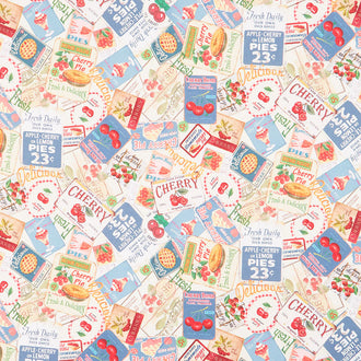 Cherry Pie - Packed Cherry Stamps Multi Yardage