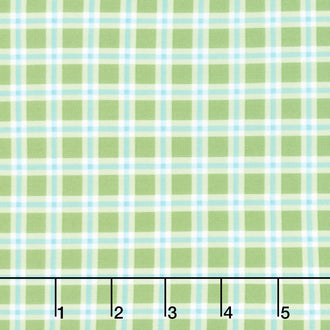 Spring's in Town - Plaid Green Yardage