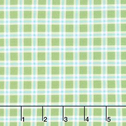 Spring's in Town - Plaid Green Yardage