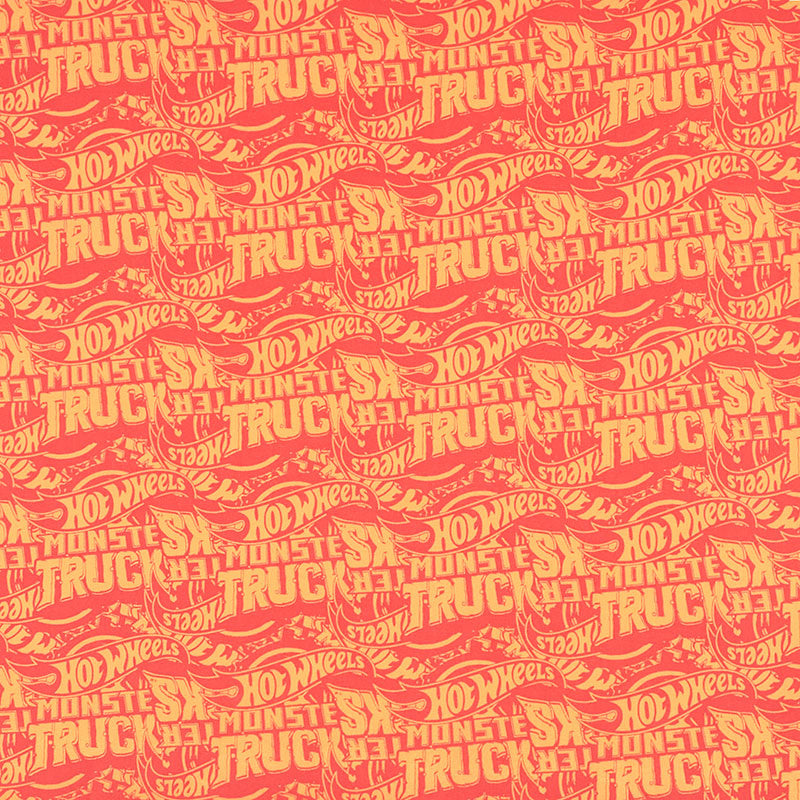 Hot Wheels Monster Trucks Red Main Fabric - Riley Blake Fabrics