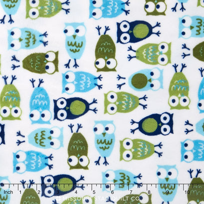 Cuddle® Prints - Urban Zoologie Night Owls Midnight 60" Minky Yardage