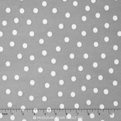 Cuddle® Prints - Alotta Dots Graphite 60" Minky Yardage