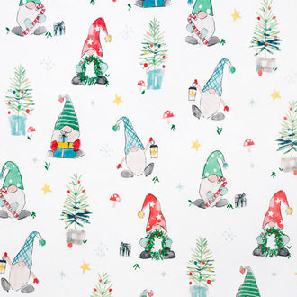 Cuddle® Prints - Xmas Gnoming Snow Digitally Printed Minky Yardage