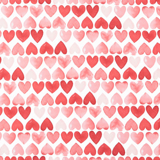 My Valentine - Hearts White Yardage