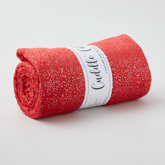 Sparkle Cuddle - Scarlet/Silver Metallic 2 Yard Cut