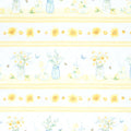 Zest For Life - Daisy and Lemon Jars Repeating Stripe Multi Yardage Primary Image