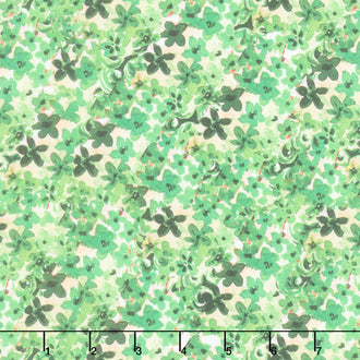 Joyful Little Flowers - Green Sprout Yardage