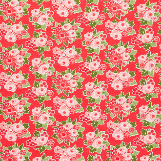 Zinnia - Market Blooms Ruby Yardage