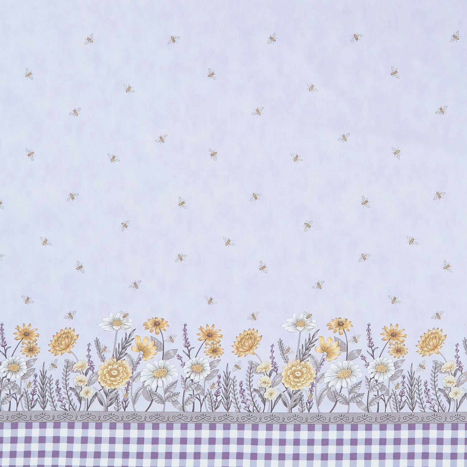 Honey and Lavender - Border Print Soft Lavender Yardage Primary Image