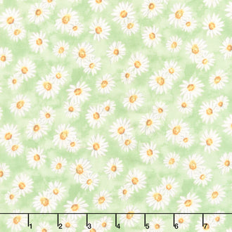 Zest For Life - Daisy Toss Green Yardage