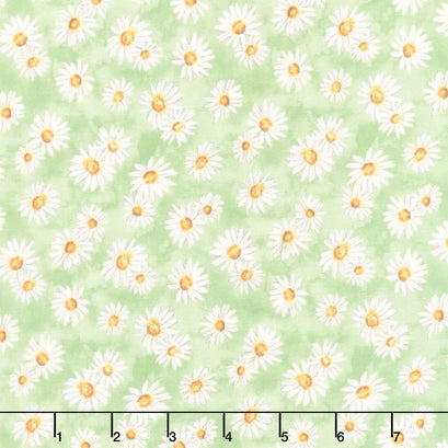 Zest For Life - Daisy Toss Green Yardage