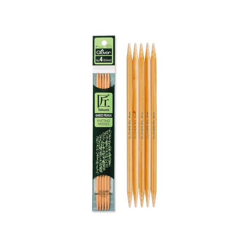 Clover 7" Takumi Double-Pointed Knitting Needles