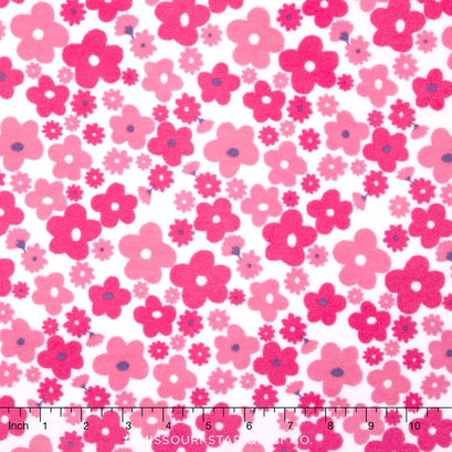 Cuddle® Prints - Sweet Posy Fuchsia Hot Pink 60" Minky Yardage