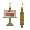 Zipper Pull Charms - Cake Stand and Rolling Pin Primary Image