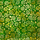 Primo Batiks - Bright Lights Swirl Curl Emerald Green Yardage Primary Image