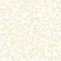 Holiday Flourish - Snow Flower - Gold ColorstorySwirls Cream Yardage Primary Image