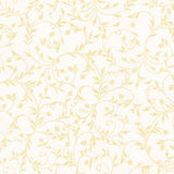 Holiday Flourish - Snow Flower - Gold ColorstorySwirls Cream Yardage Primary Image