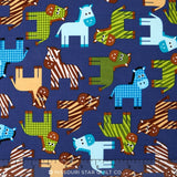 Urban Zoologie - Nature Horses Navy Yardage Primary Image