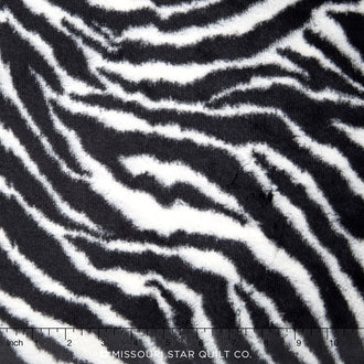 Cuddle® Prints - Zebra Black/White 60" Minky Yardage