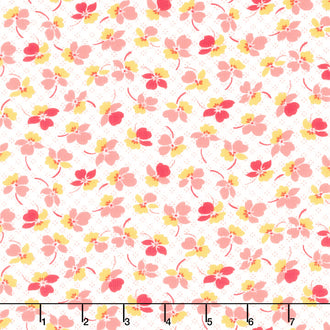 Franny’s Flowers - Floral Net Pink Yardage