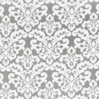 Cuddle® Classic Damask - Charcoal/White 60" Minky Yardage