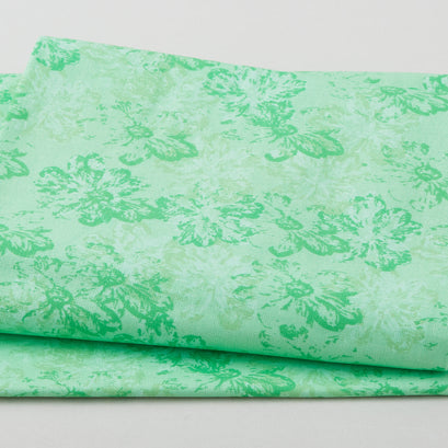 Floral Mash Up Blender - Green 2 Yard Cut