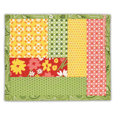 Log Cabin Mug Mats Quilt As You Go Preprinted Batting Primary Image