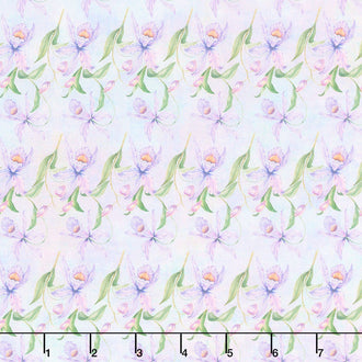 Botanical - Orchids Lavendar Yardage