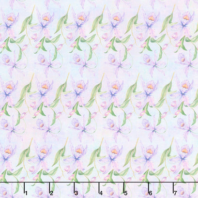 Botanical - Orchids Lavendar Yardage