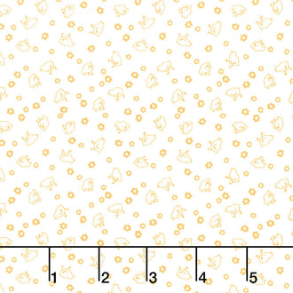 Calico - Chicks on Cloud Color Daisy Yardage