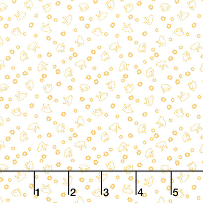 Calico - Chicks on Cloud Color Daisy Yardage