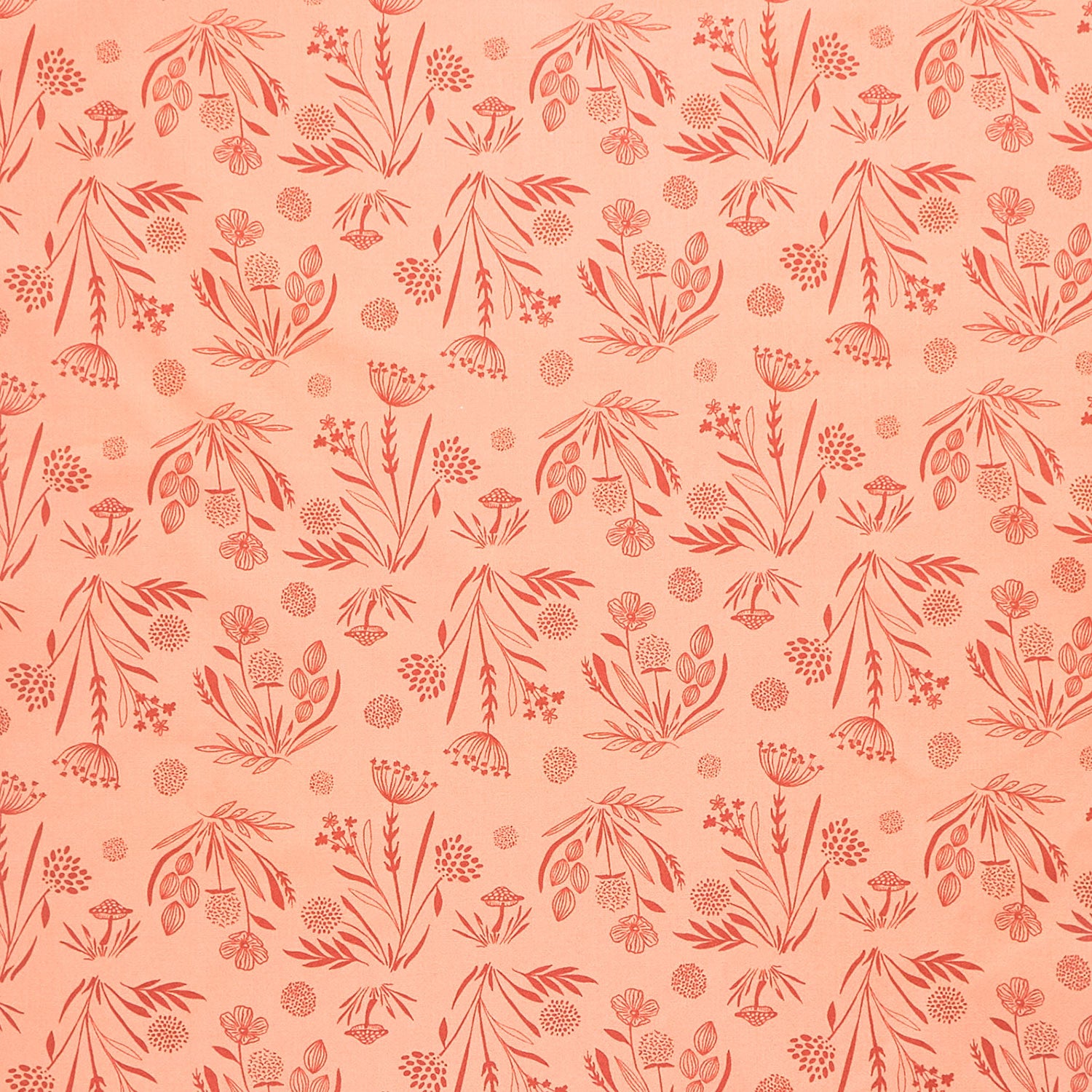 Maple, Harvest in Coral, Fabric Half-Yards - Picking Daisies