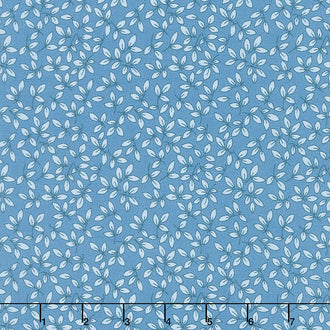 1930's Basics - Leaves Blue Yardage