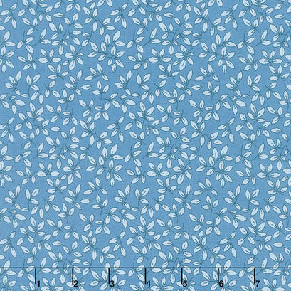 1930's Basics - Leaves Blue Yardage