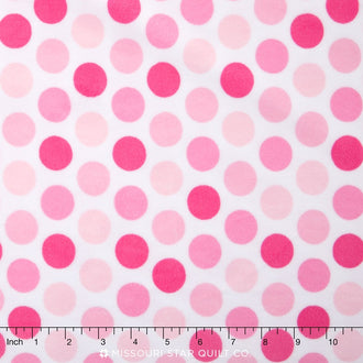 Cuddle® Classic Mod Dot - Pink Petal 60" Minky Yardage