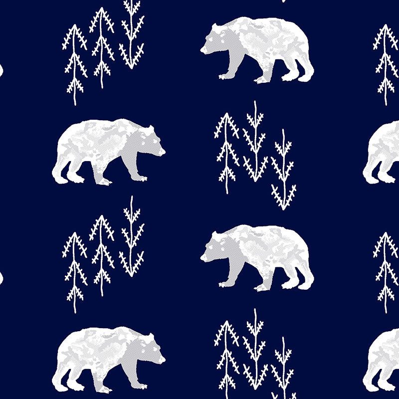 Cuddle® Prints - Premier Bearfoot Navy Yardage Primary Image