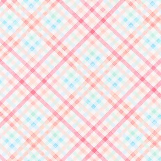 XOXO - Diagonal Plaid Multi Color Yardage