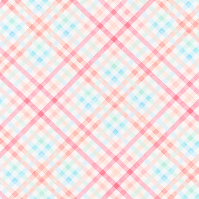 XOXO - Diagonal Plaid Multi Color Yardage