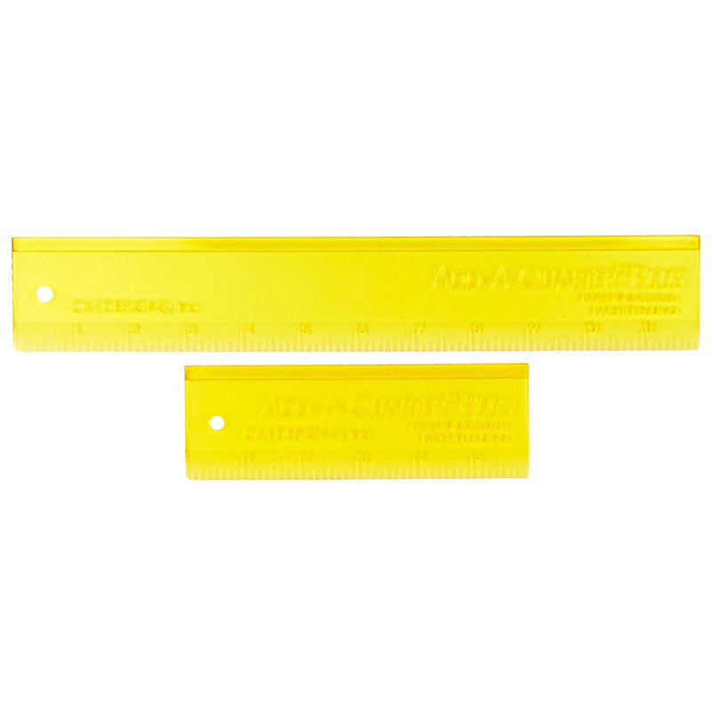 Sewing Allowance Ruler, Stainless Steel Magnet, Small Portable Sewing Ruler  for Cutting, Measuring and Sewing (Bright Yellow)