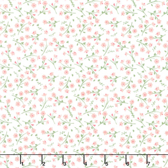 Juliette - Small Floral Coral Yardage