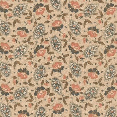 Cheddar and Coal II - Paisley Beauty Beige Yardage