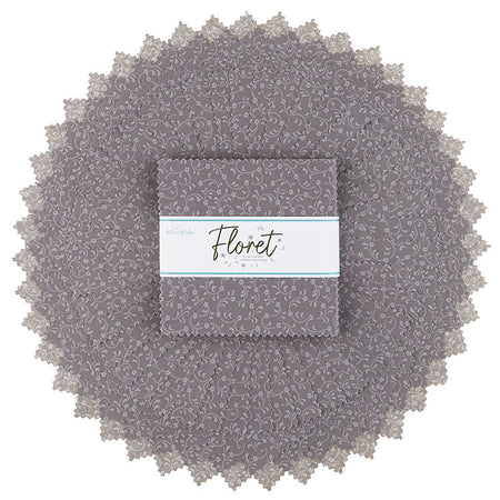 Floret - Tonal Floral Gray Yardage