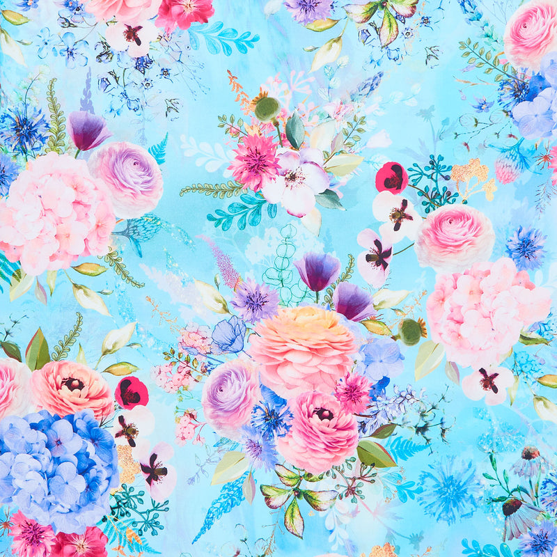 Misty Garden - Bouquets Larkspur Yardage Primary Image