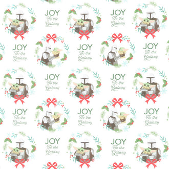 Character Winter Holiday Collection III - Joy to the Galaxy White Yardage