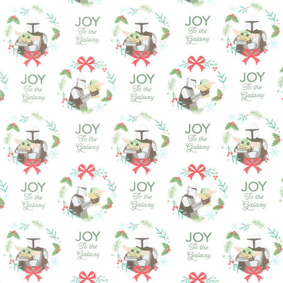 Character Winter Holiday Collection III - Joy to the Galaxy White Yardage