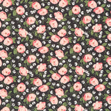 Country Rose - Country Bouquet Charcoal Yardage Primary Image