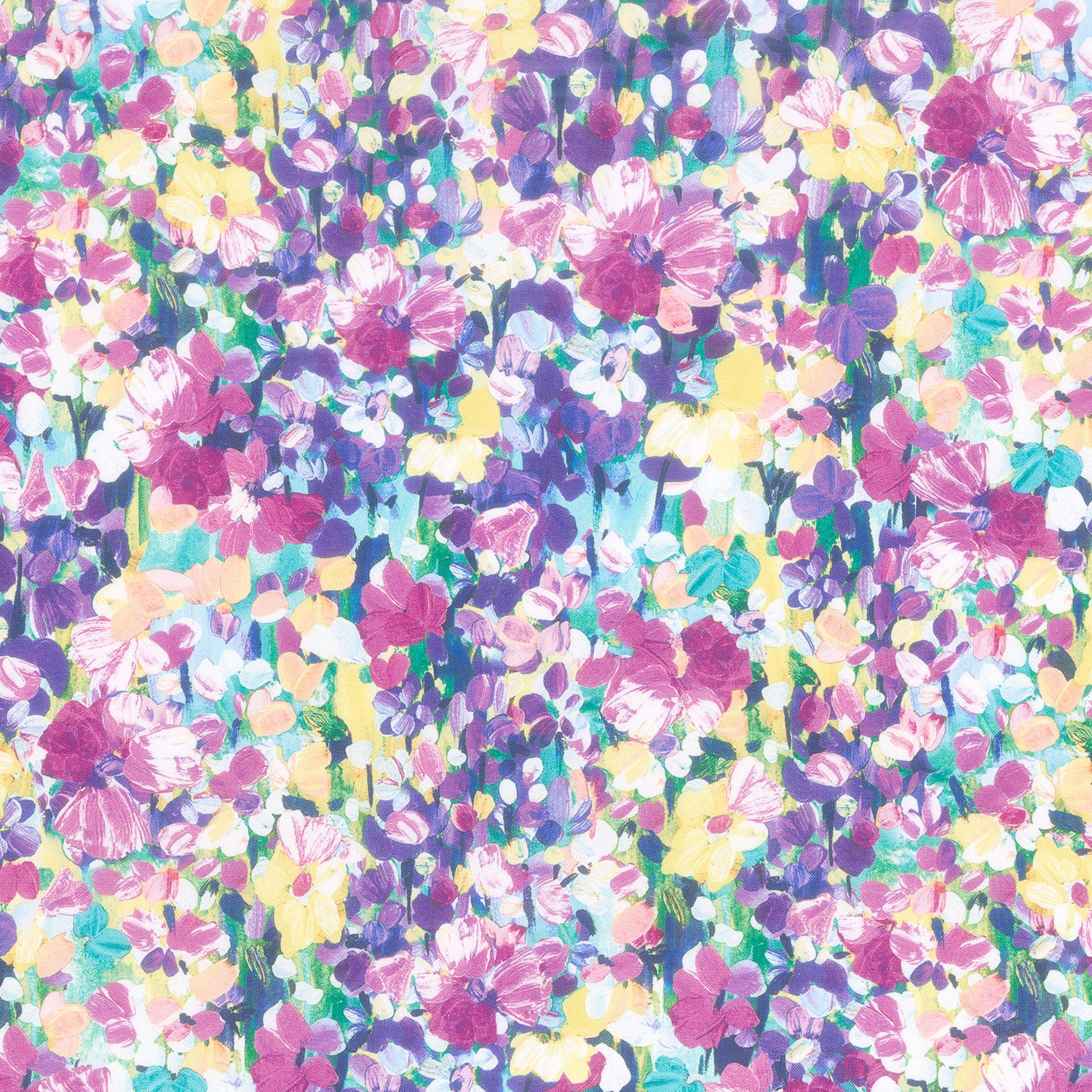 Painterly Petals - Meadow 10 Squares from Robert Kaufman Fabrics