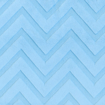 Cuddle® Embossed Chevron - Turquoise 60" Minky Yardage