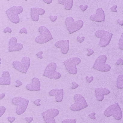 Cuddle® Embossed Heart - Lilac 60" Minky Yardage