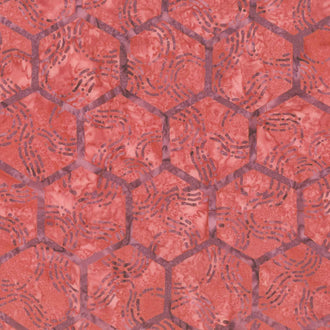 Chromatic Batiks - Hexies Red Burgundy Yardage